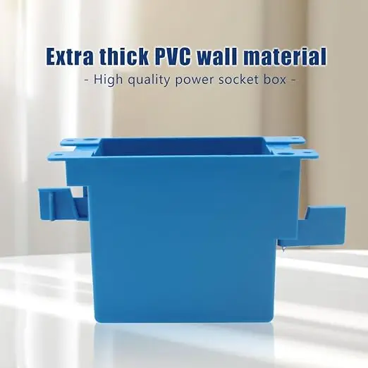 1/2/3-Gang PVC Old Work Retrofit Standard Switch/Outlet Wall Electrical Box,Non-Metallic 1/2/3 Gang Junction Box,Blue New Work