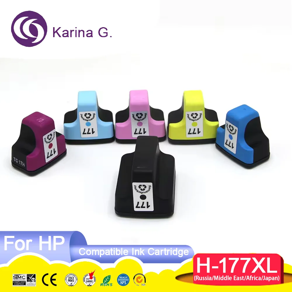 For 177 XL 177XL 177 Premium Compatible Color Ink Cartridge For  Photosmart 3210
