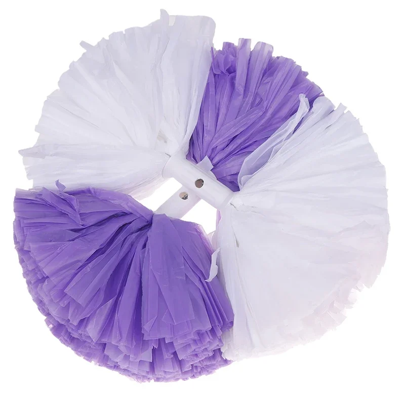 Colorful Matte Cheerleading Pom Poms With Handle Big Cheer Balls Hand Dance Pompoms Accessories For Women Girl Kids
