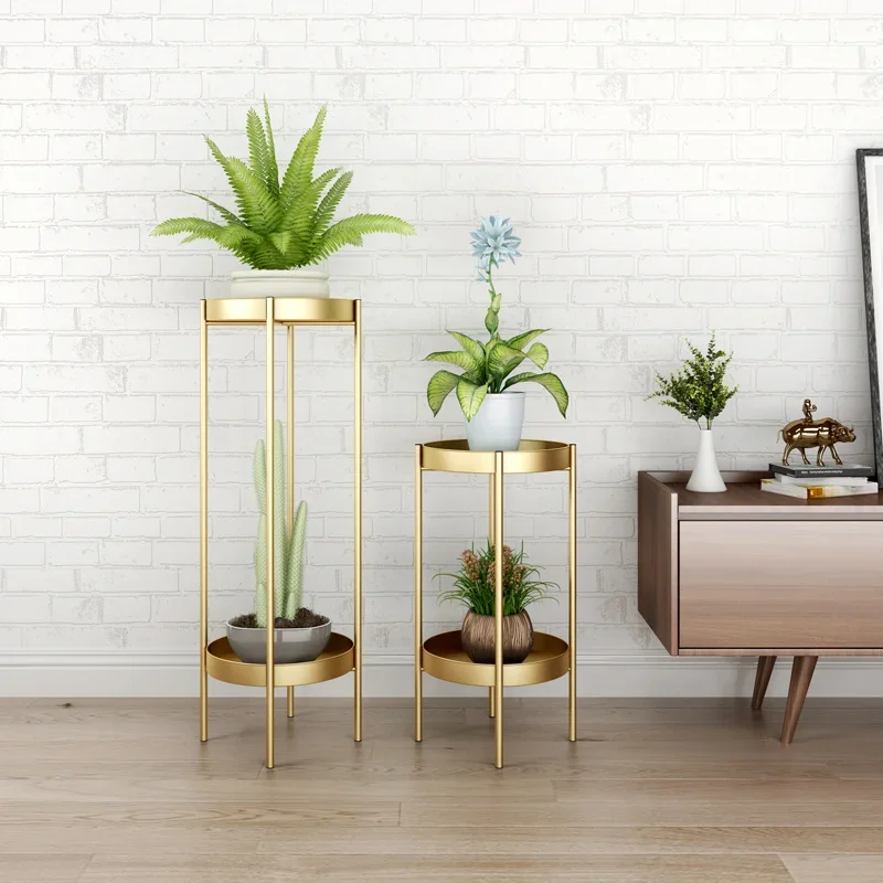 European Plant Stand-Fashion Light Luxury Metal Balcony Shelf, Multi-Layer Flower Rack, Home Decor, Indoor Garden Solution