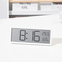 Elegant LCD Digital Wall Clock for Home Battery Powered Features Time Temperature & Humidity Display Ideal Desktop Clock 5