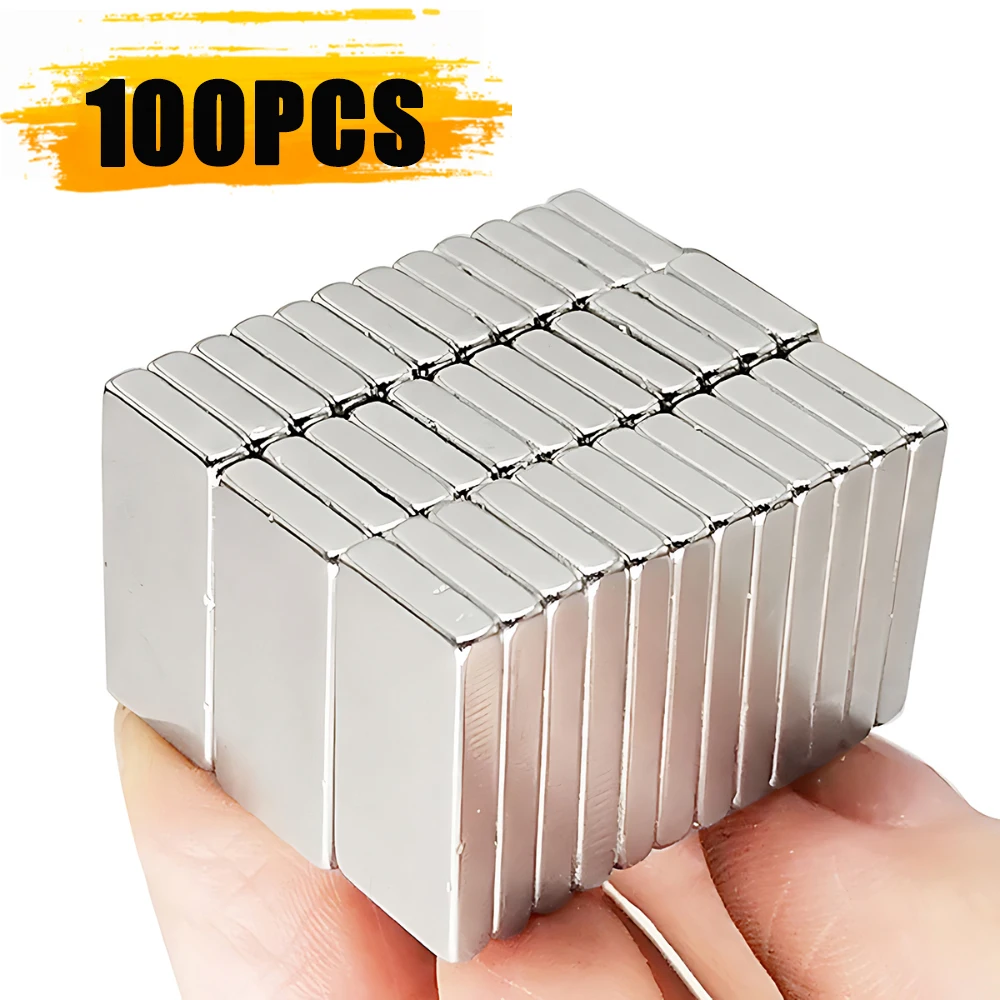 20-100Pcs Super Strong Neodymium Magnets 10 15 20mm X 5 10mm X 3mm N35 NdFeB Block Magnets Square Refrigerator Stickers neodymium magnets