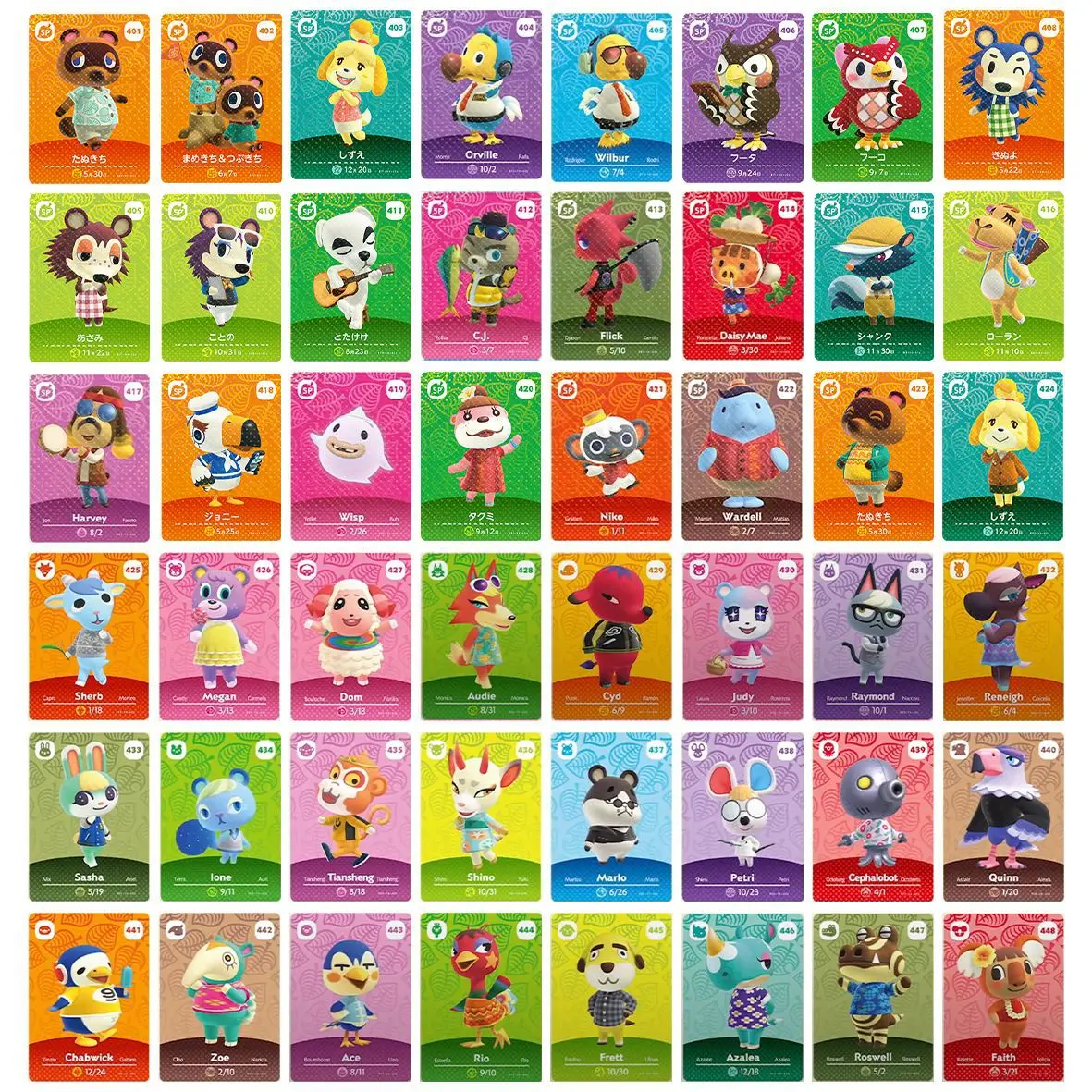 Карта пересечения 5-го животного Amiibo 479 Marshal NFC для Nintendo 5-е издание Judy Raymond Switch NS Games