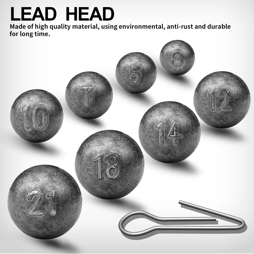 10/20Pcs Fishing Counterweight Lead Sinker Crank Hook Lead Block 3G-21G Fishing Hook Connector Soft Bait Weighting Tool