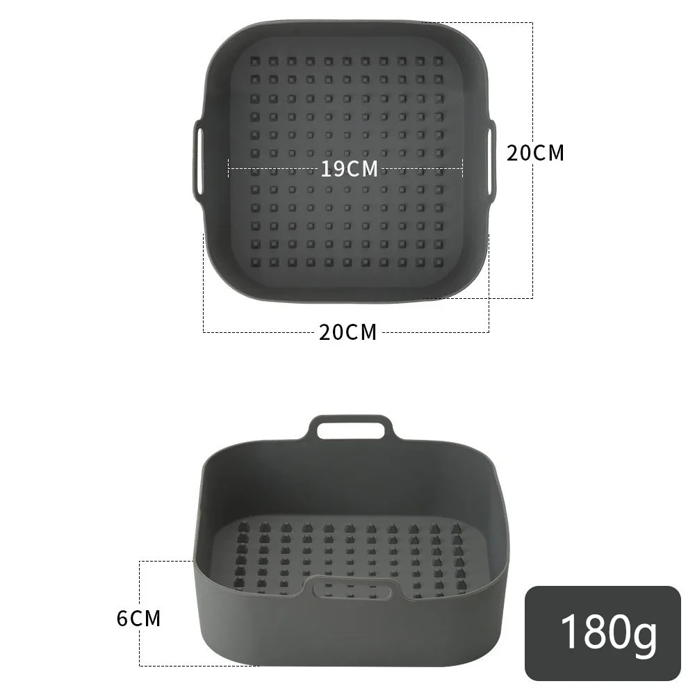 Air Fryer Silicone Pot Reusable Silicone Square Liners Replacement Parchment Liner Paper Basket air fryer liners air fryer accessories air fryer silicone tray