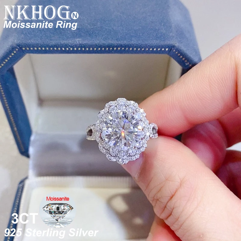 Shop LC - Anillo De Compromiso De Moissanita Para Mujer