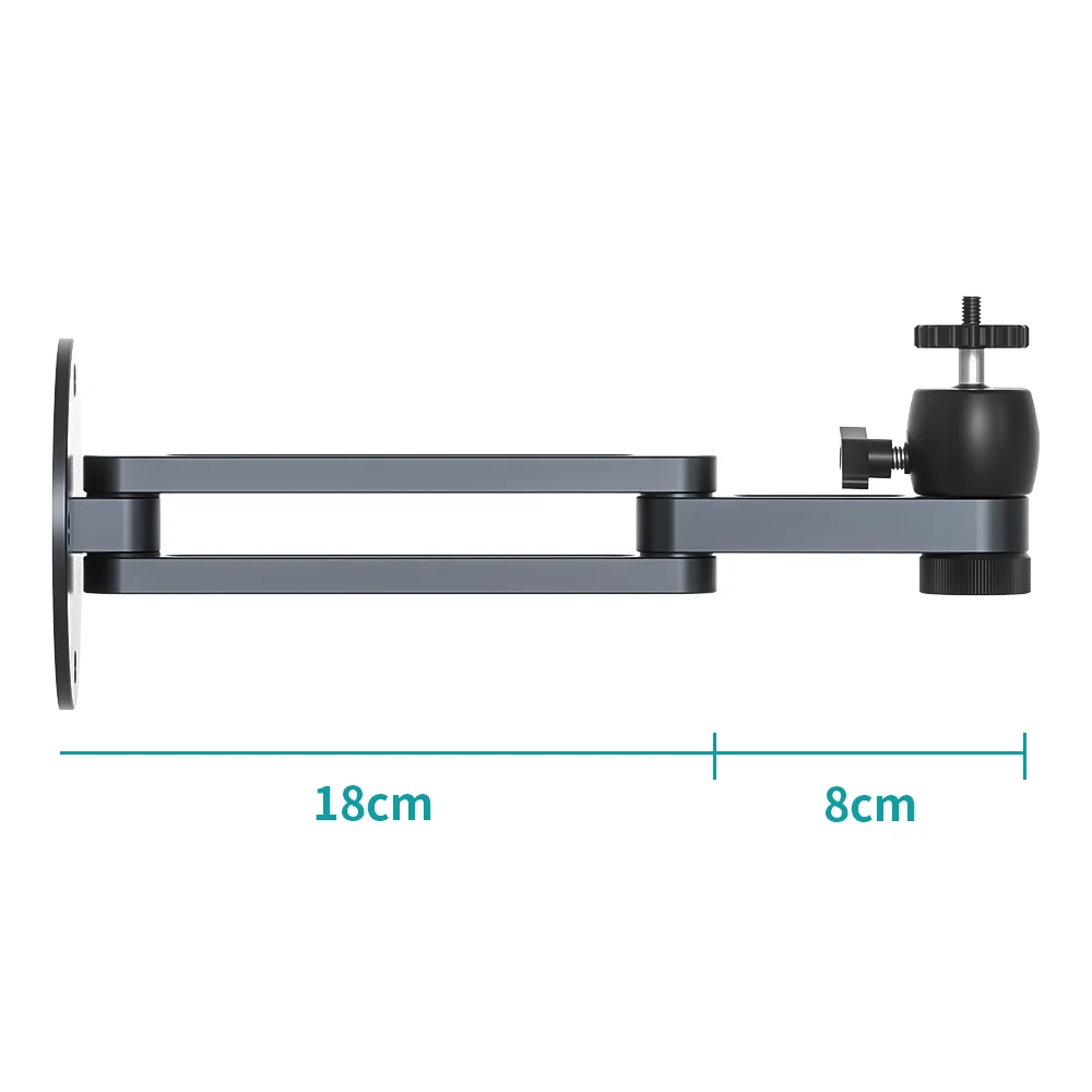 מקרן קיר הר סוגר רב-זווית מתכווננת foldable 360 מעלות סיבוב קיר תמיכה לעמוד