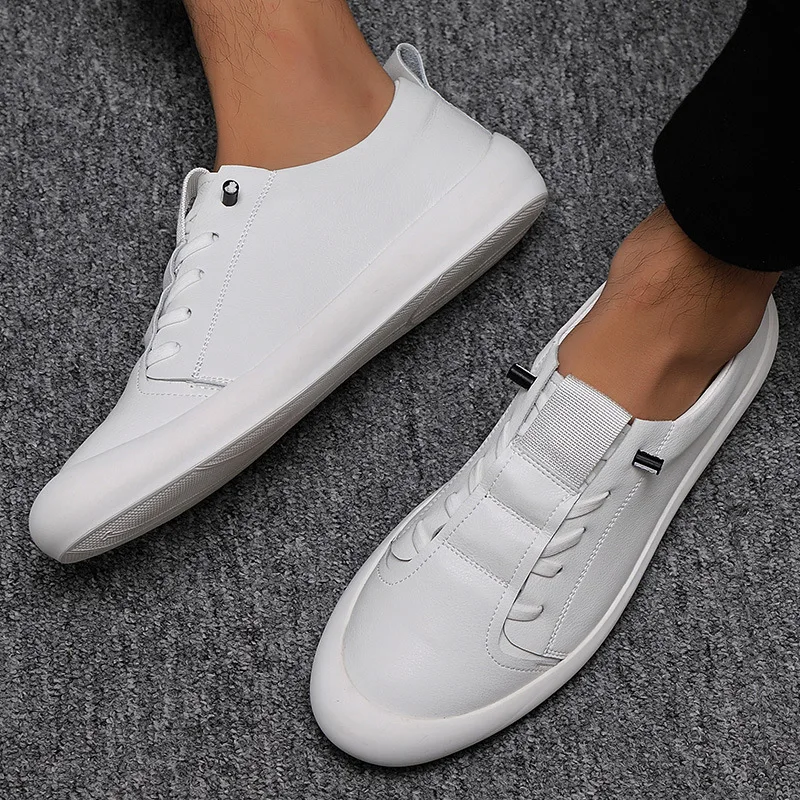 New Genuine Leather Shoes Men Sneakers Casual Male Footwear