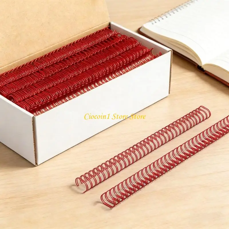 A3PC 100Pcs 조정 가능한 멀티 홀 금속 바인딩 코일 학교 사무실 비즈니스 보고서에 대 한 다기능 문서 바인딩 반지