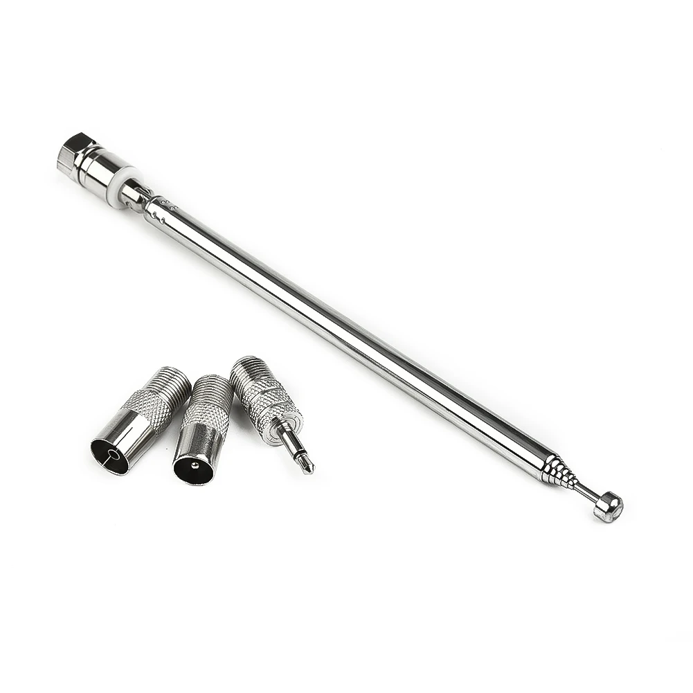 75mm Telescopic DAB FM Radio Aerial Adapter HiFi AV Receiver Mini System Aerial Antenna Length F-male Connector Radio Accessorie radio aerial