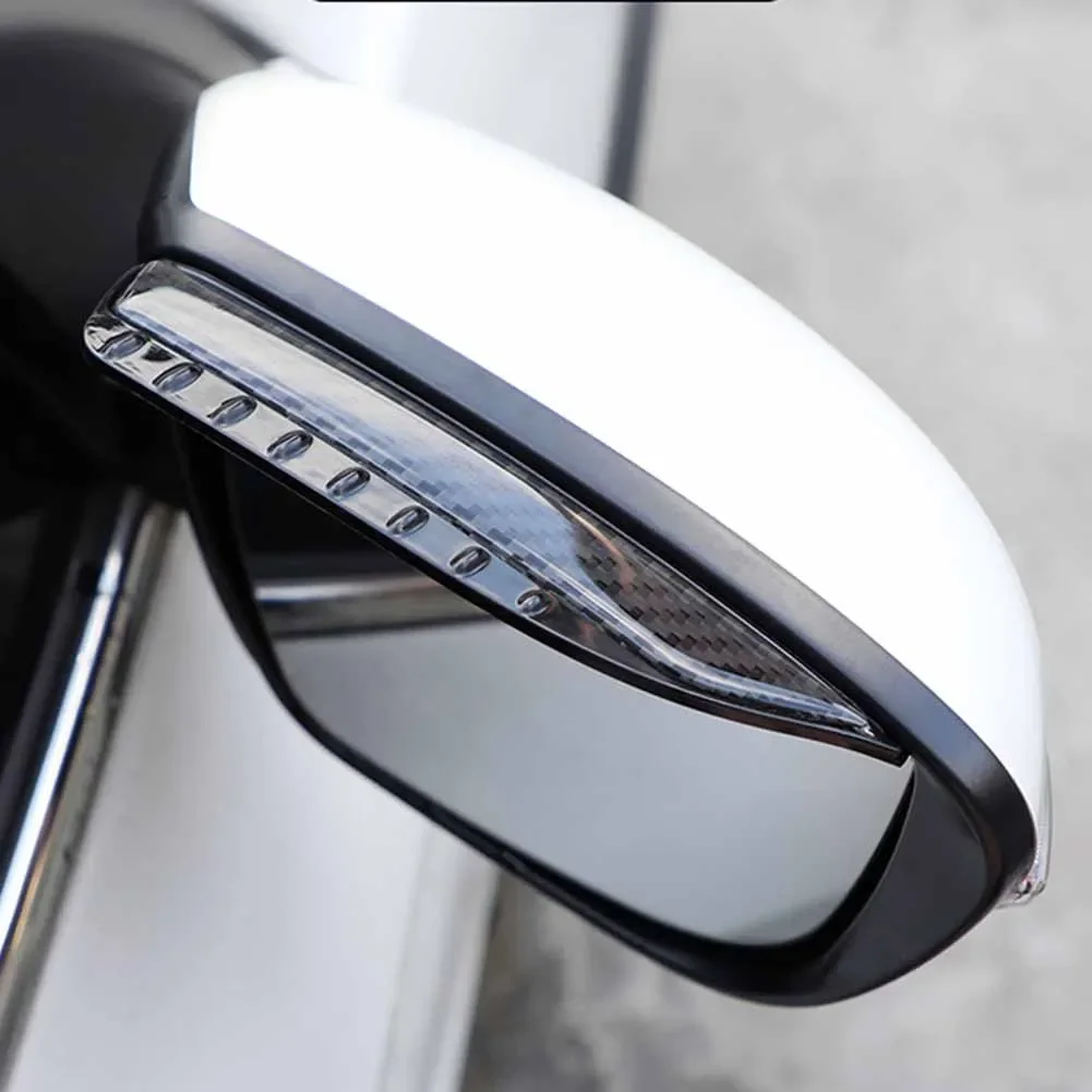 2pc Car Rearview Mirror Rain Eyebrow Visor Carbon Fiber Eyebrow Shade Snow Shade Rain Shield Guard Car Rearview Mirror Protector rearview mirror rain shield rearview mirror rain eyebrow rearview mirror rain guard car mirror film