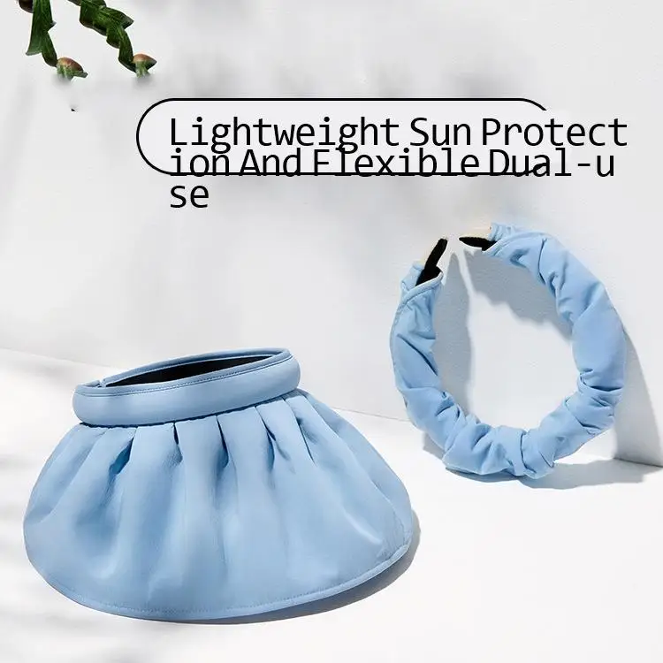 sunscreen hat for women UV protection face shielding beach sunshade hat for cycling empty top sun