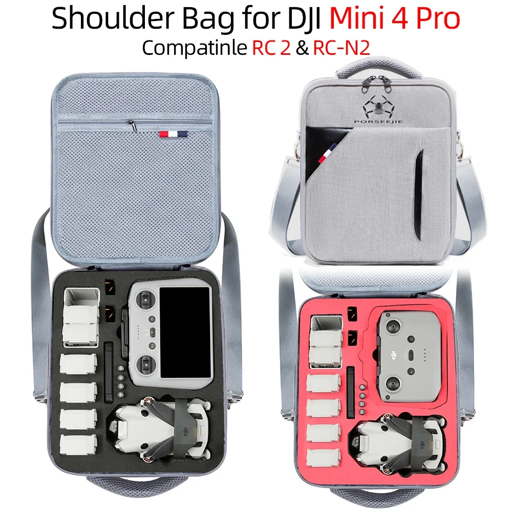 Drone Accessories For DJI Mini 4 PRO Drone Body Remote Control Accessories Shock Resistant Storage Box Shoulder Bag Handbag