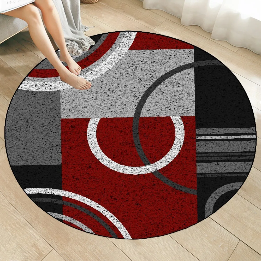 

Nordic Decoration Home Round Rug Living Room Bedroom Bedside Floor Mat Sofa Chair Area Rugs Rooms Cloakroom Carpet tapete 러그카페트