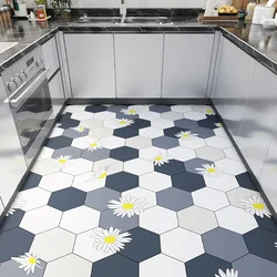 Kitchen Waterproof Floor Mat Decor Luxury Non-slip PVC Carpet Mats Big Size Rug Long Hallway Entrance Doormat Tapete De Cocina