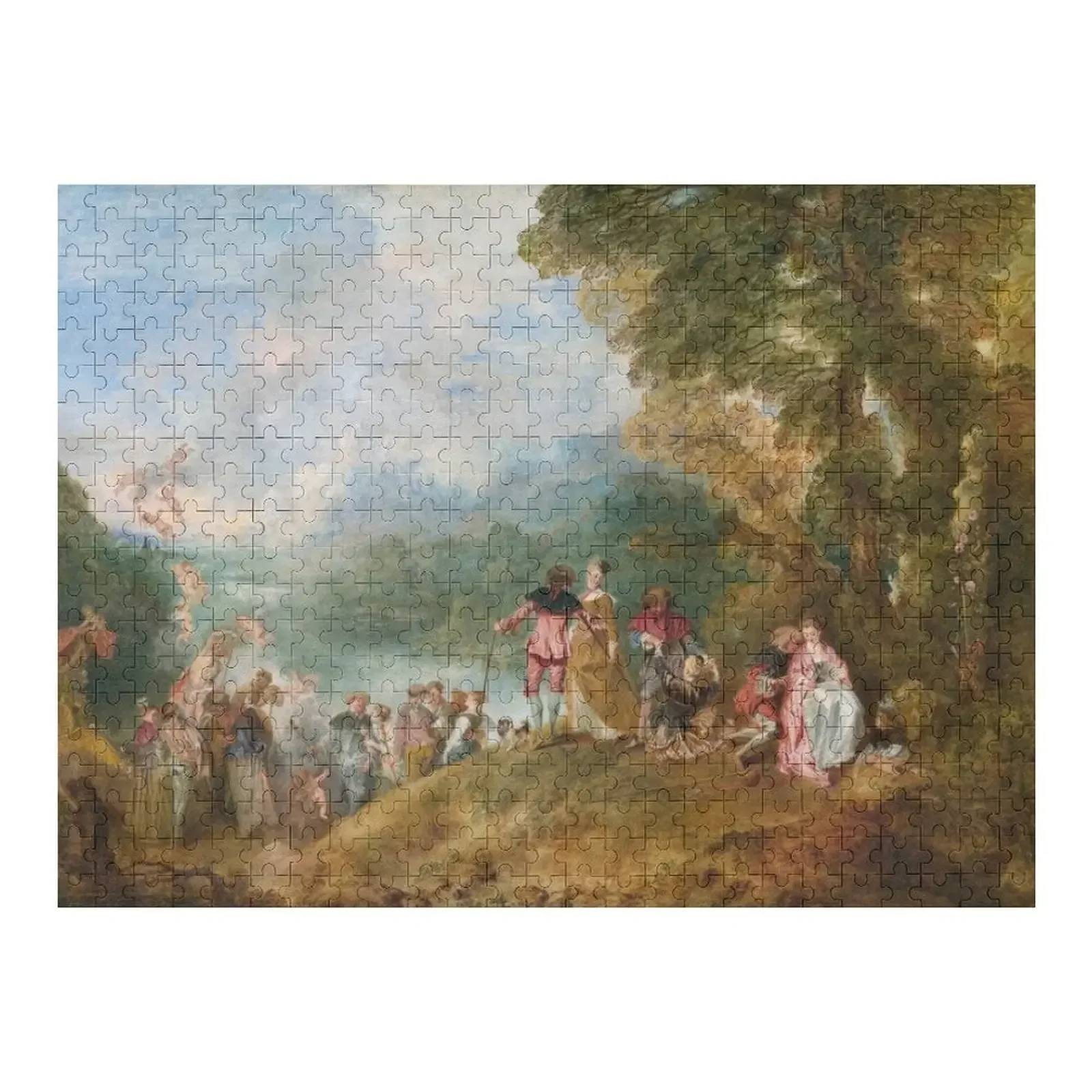 Fine Art: The Embarkation for Cythera, Jean-Antoine Watteau Jigsaw Puzzle Woods For Adults Puzzle antoine franсois prevost