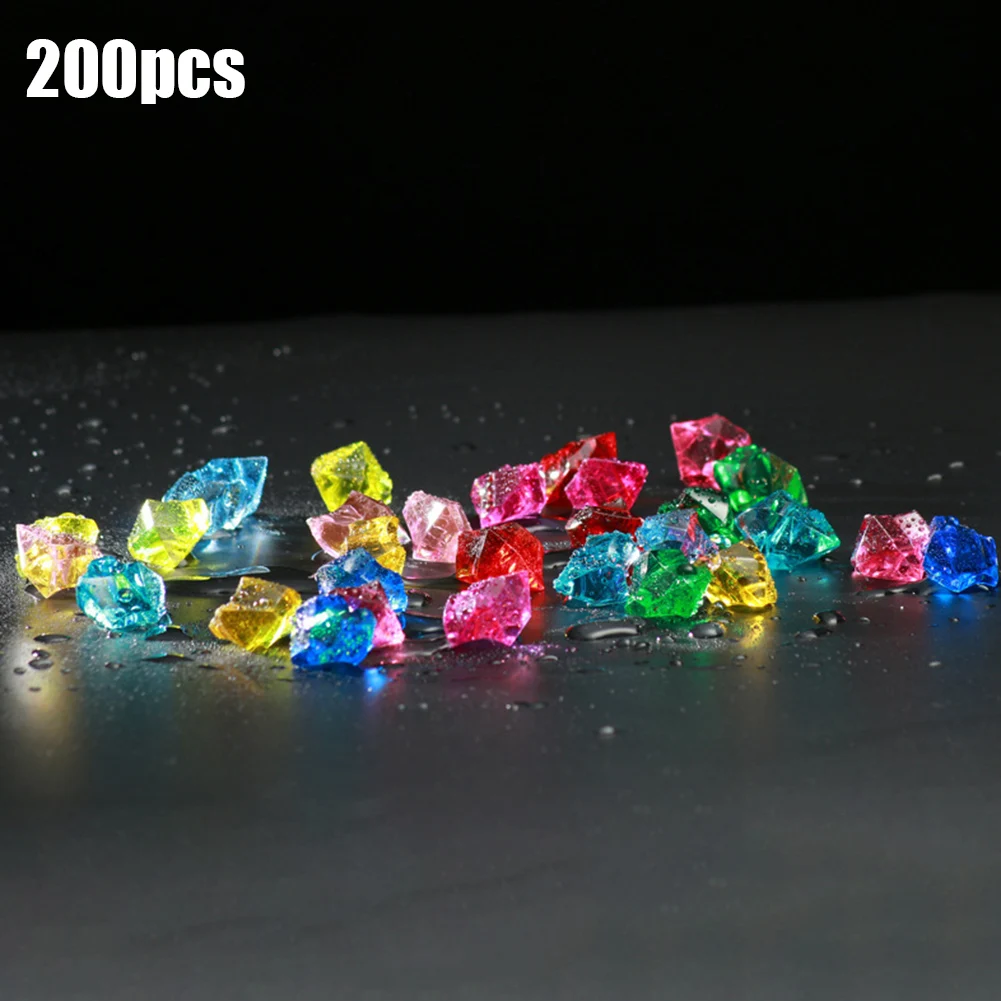 200pcs Acrylic Crystal Gem Stone Ice Rocks Vase Plant Hydroponic