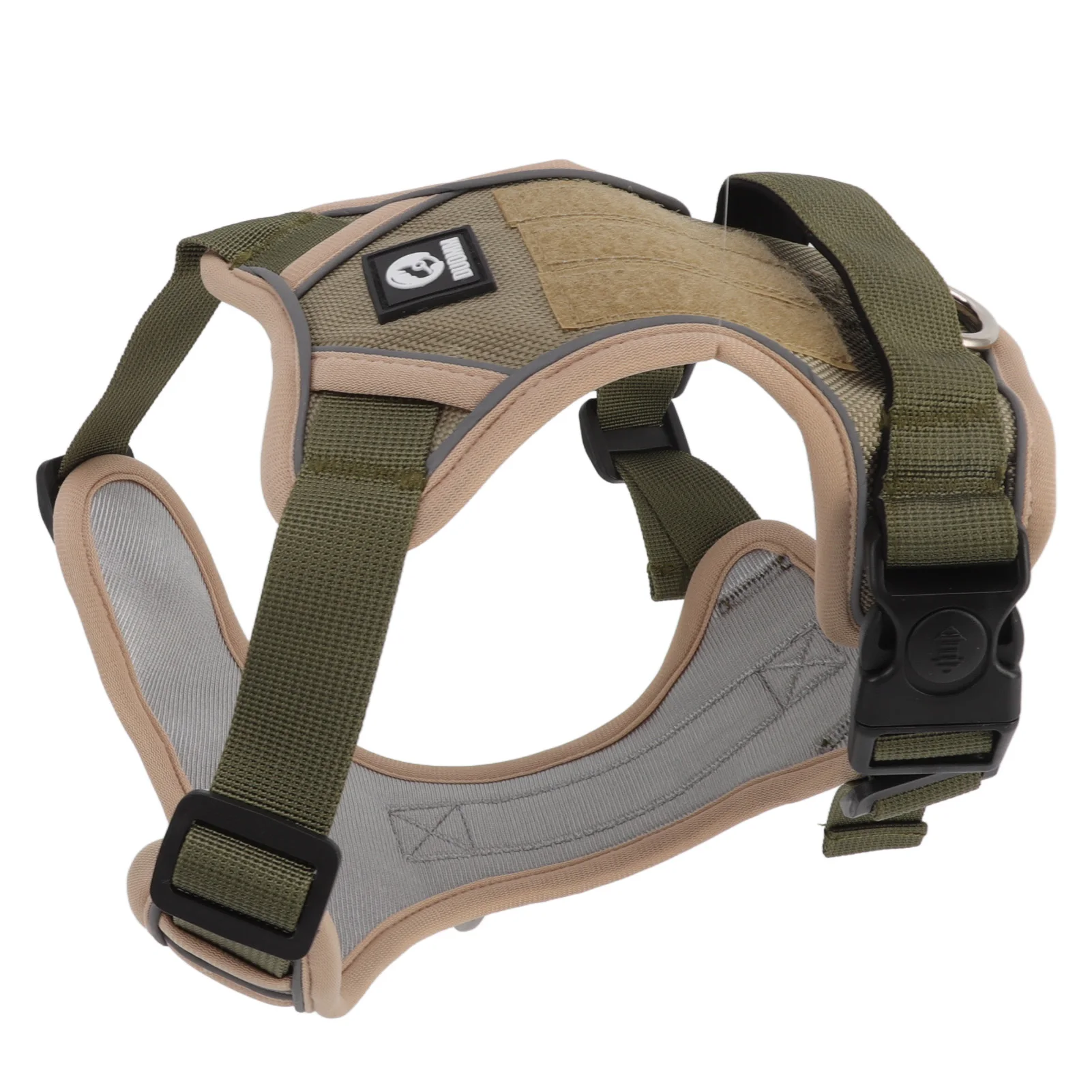 Arnés Chaleco Antiescape Seguridad Perros Grandes - Reflectante, Transpirable, Ajustable, Caqui - Image 4
