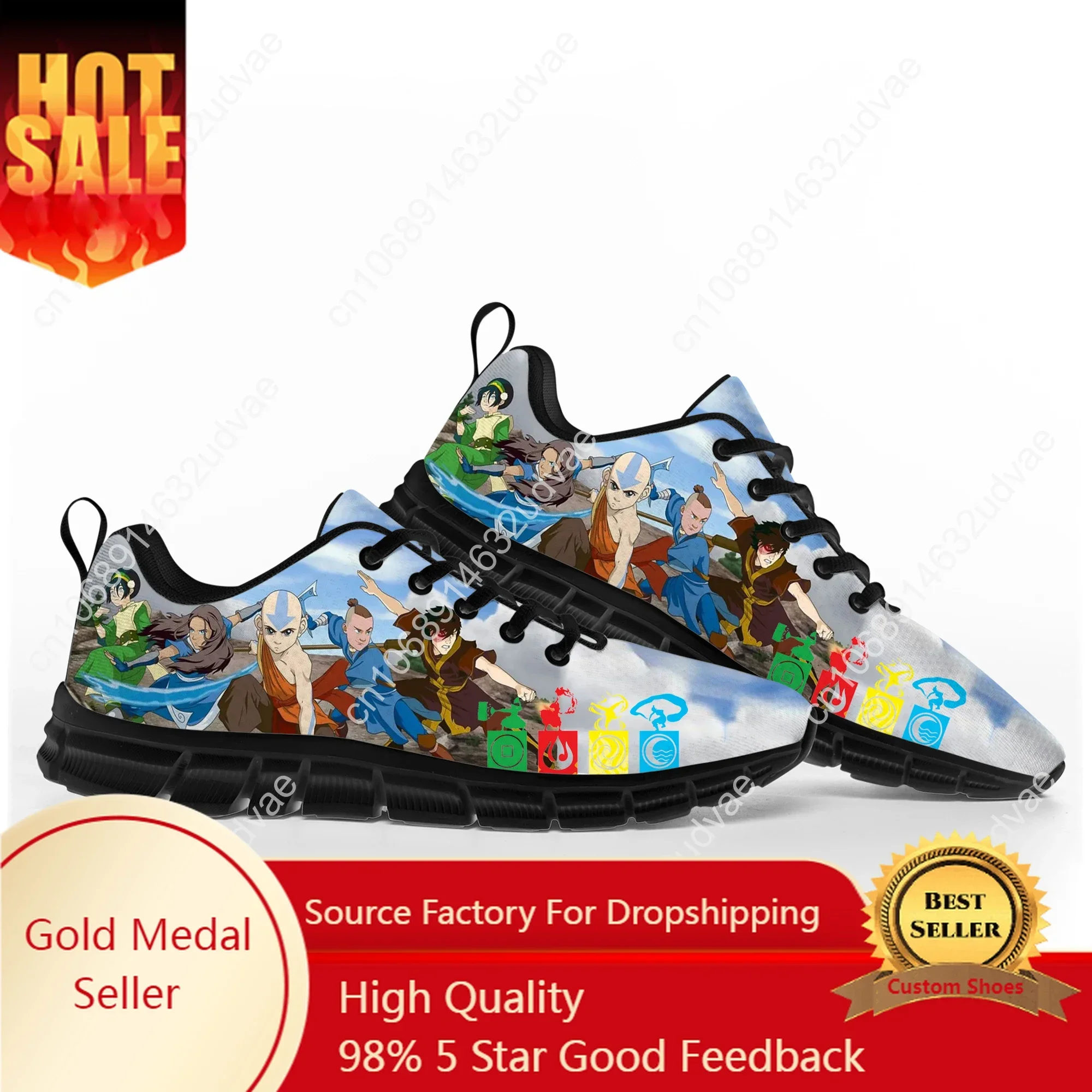 Avatar The Last Airbender Sports Shoes Mens Womens Teenager Kids Children Sneakers Custom High Quality Couple Black Casual Shoe