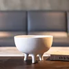 White Ceramic Flower Pot Tripod Fruit Bowl Desktop Storage Container Flower Vase Floral Arrangement Accessories Flowerpot 3
