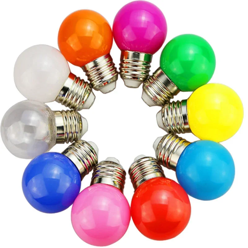 thumbnail image 4 of Bombilla LED de colores E27, 3 W, 5 W, 7 W, 9 W, CA de 220 V, 110 V, roja, azul, verde, amarilla y rosa, para bar, karaoke, fiesta, 4 of 6