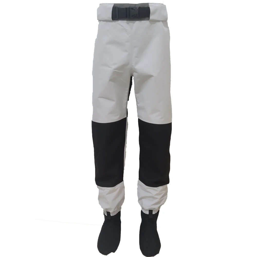 BreathableStockingfootWaistWadingPantsforMenDurableWaterproof