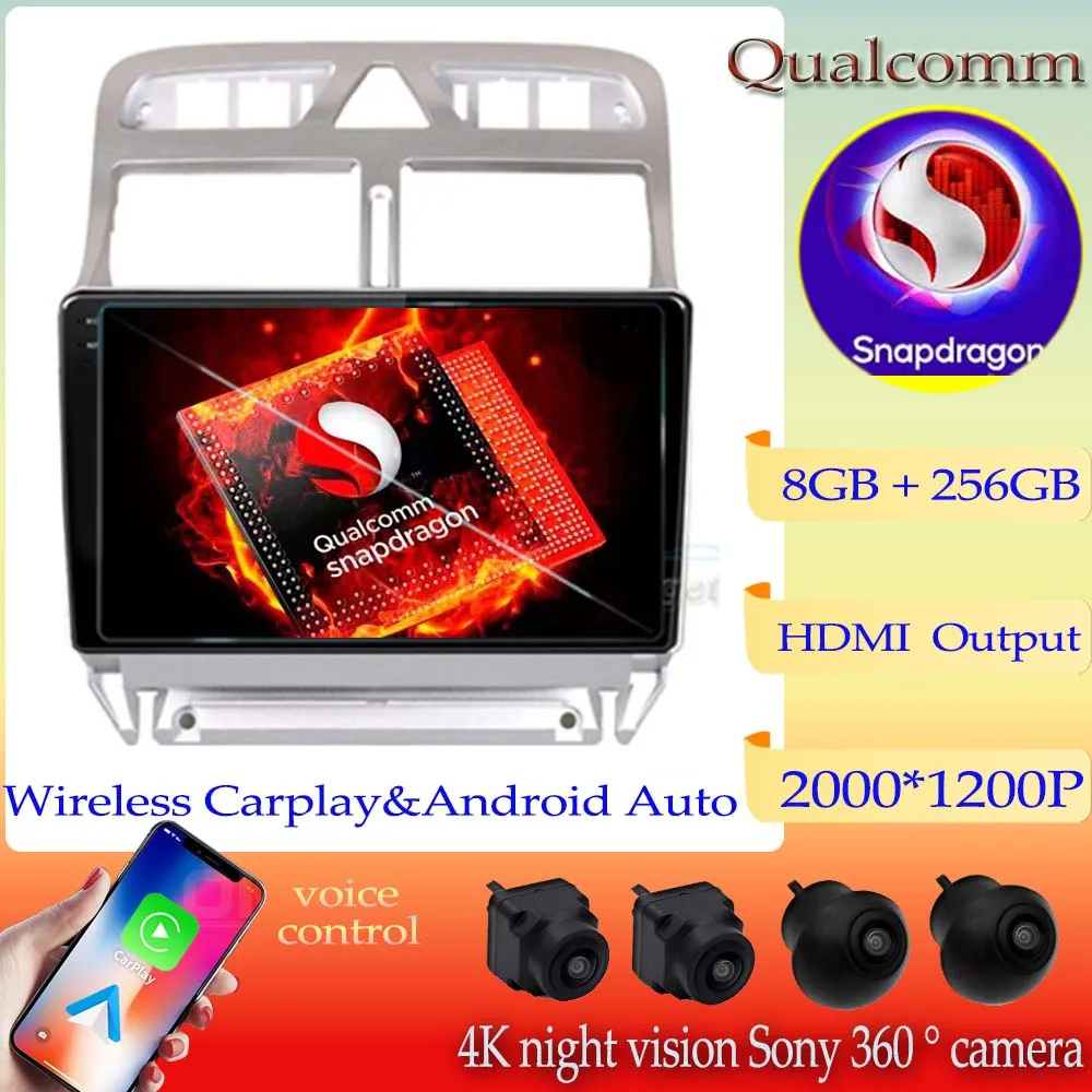 

Qualcomm Snapdragon Android 13 For Peugeot 307 307CC 307SW 2002 - 2013 Car Radio DVD Multimedia Video Player Navigation GPS 2DIN