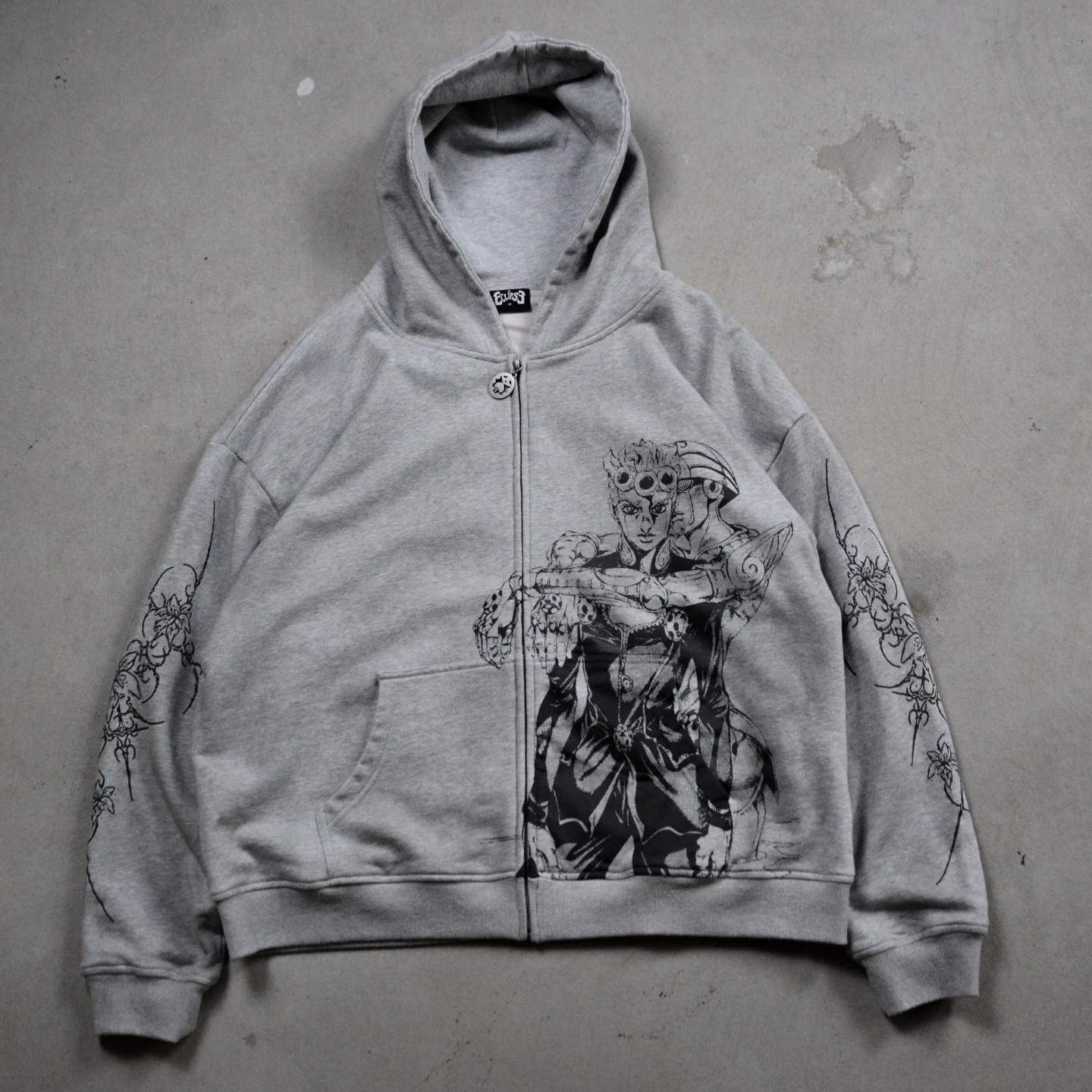 Jojo Bizarre Adventure Patchwork Zip Up Hoodies Men Oversized Embroidery Hoodie Hip Hop Couples Harajuku Y2k Street Sweatshirt
