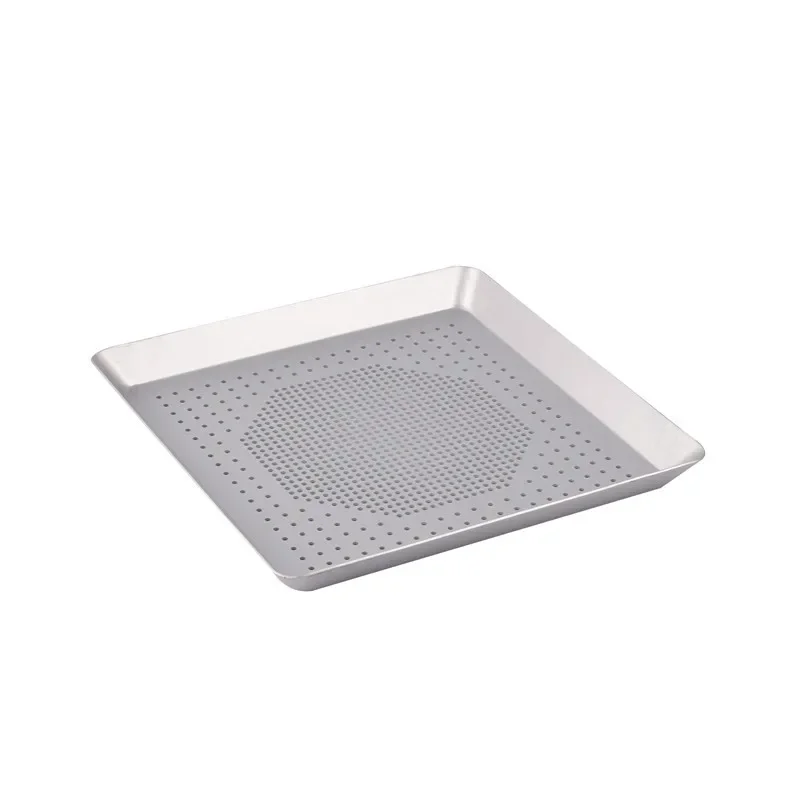 Pizza Bakeware Square Rectangle Pizza Baking Pan Nonstick Pizza hole tray Pan Steel Round Crispy Crust Oven Tray Perforated