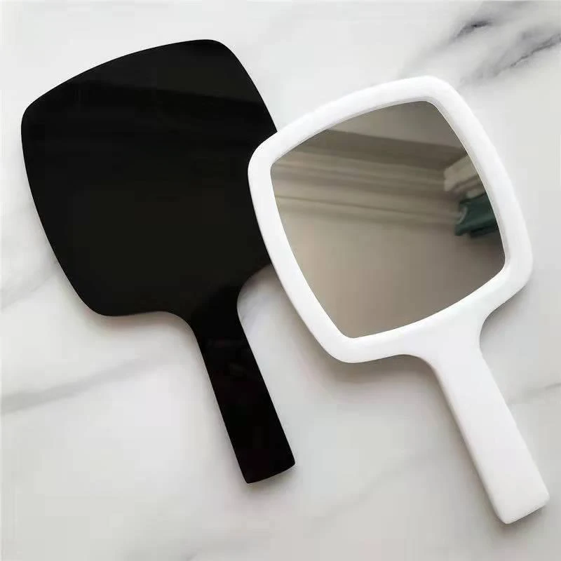 

Eyelash Extension Handheld Makeup Mirror Square Makeup Vanity Mirror With Handle Hand Mirror SPA Salon Compact Mirrors