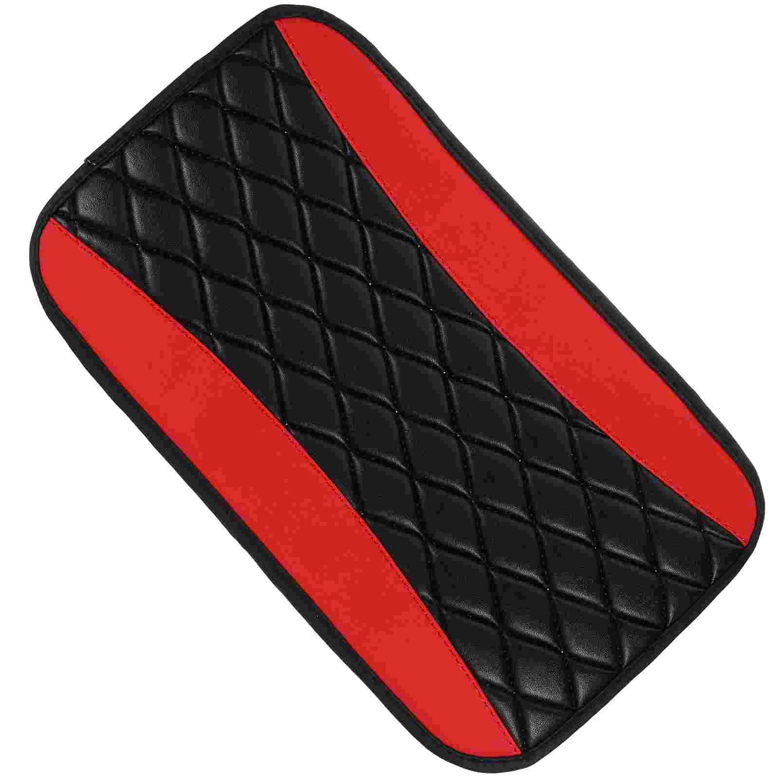

Four-season Universal Armrest Box Cover PU Embroidered Three-dimensional Non-slip Central Black for Car Cars