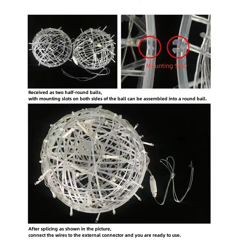 Christmas Festoon Rattan Ball LED Light Ramadan Outdoor Hanging Lamp Fairy String Light for Holiday Wedding Party Decoration 6