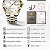 OUPINKE 3171 Business Dress Men's Watch Automatic Mechanical Movement Automatic Date Roman Diamond Dial Man Wristwatch 6