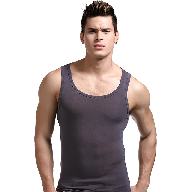 Men's Intimates Thin Sweat Vest Sleeveless Modal Sports Hurdle Tight Fitness Elastic Summer T-Shirt Bottoming Shirt cotton vest,compression t shirt,men undershirt,short sleeve undershirt