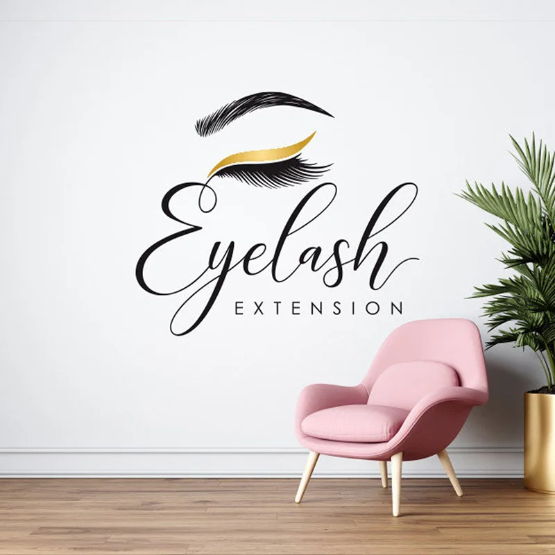 

Eyelashes and Eyebrows Wall Decal Lashes and Brows Window Sticker Lashes Extensions Wall Decal Eyes Beauty Salon Wall Art 2434