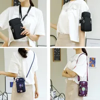 Waterproof Mobile Phone Bag Women's Mini Oxford Crossbody Bag Daily Multi-layer Zipper Purse Casual Outdoor Travel Nylon Bag 5