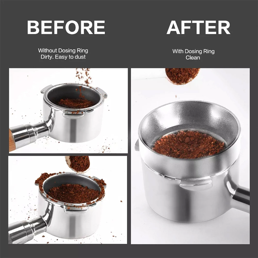 Anillo Dosificador De Café De 51 Mm, Magnético Y Bajo - Para Cafeteras De Espresso, Ideal En Casa O Para Baristas