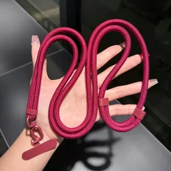 Versatile Adjustable Phone Lanyard Necklace with Anti - Lost Clip - Durable and Sturdy Design (Red)