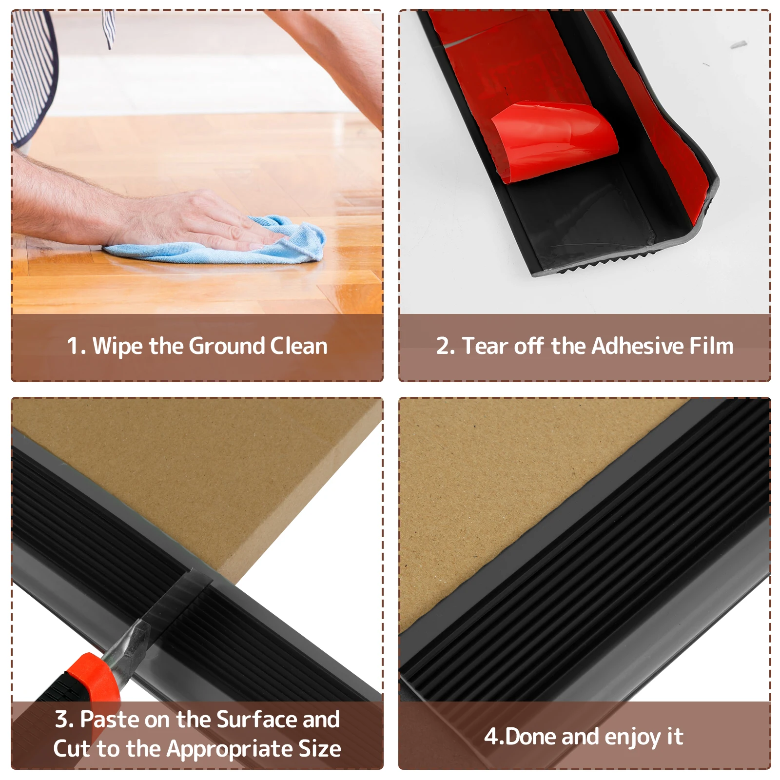 1 لفة درج حافة حامي لينة بولي كلوريد الفينيل عدم ا...