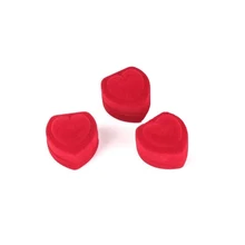  1/3/5PC Fashion Red Heart Shaped Romantic Velvet Birthday Engagement Ring Box Valentine's Day Ring Gift Box Jewelry Display Box 
