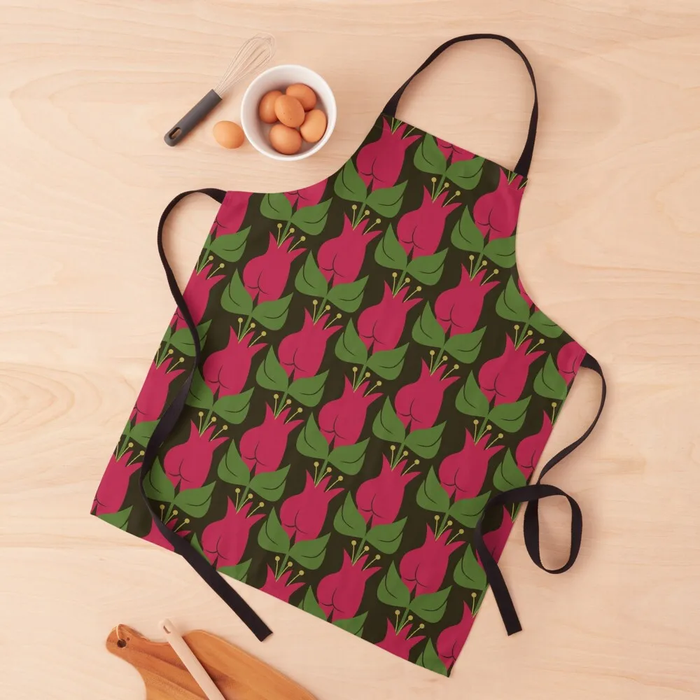 

Tulip pattern Apron Kitchen Apras Man professional hairdresser christmas kitchen cloths For Nail Stylist Apron