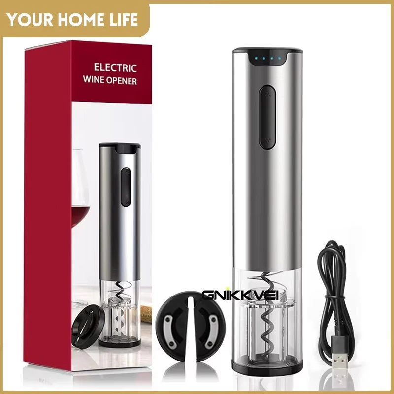 Automatic Stainless Steel Electric Wine Opener with Foil Cutter