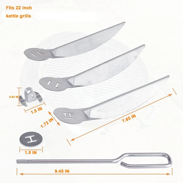 22-1/2 Hüvelykes Egy Tapadó Tisztító Rendszerkészlet Weber Grill Alkatrészekhez, Csere Kiegészítők 7444 Grillhez, Könnyen Telepíthető - Image 6