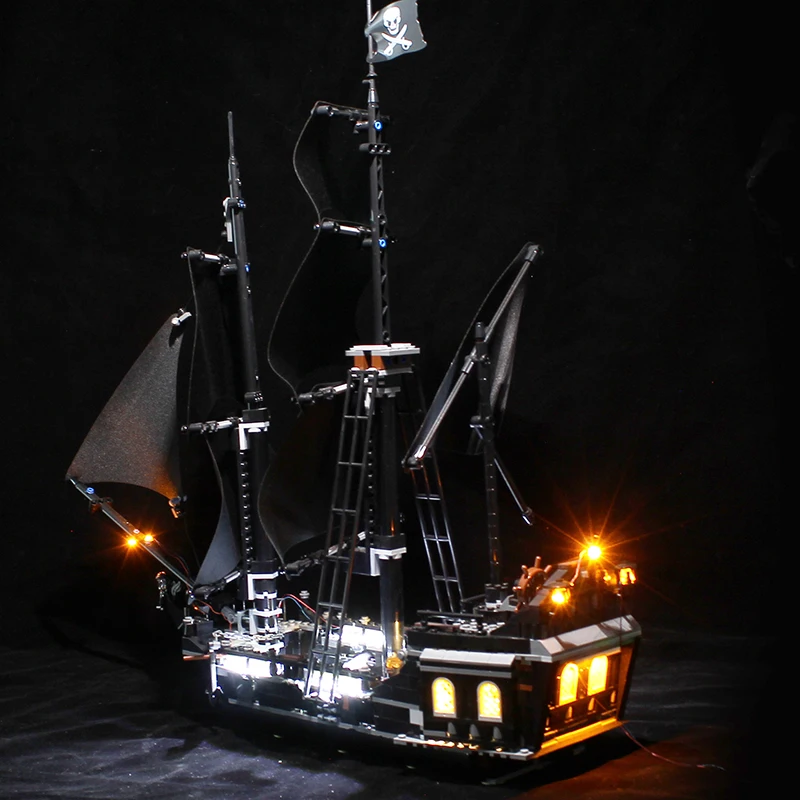 4184 블랙 펄용 Led 라이트 키트 캐리비안 선박 빌딩 블록 조명 세트의 해적(LED 조명만, 블록 키트 없음)