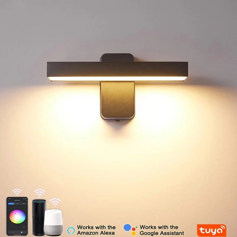 Outdoor Motion Sensor Wall Lamp Rotatable Porch Lights Exterior Garden Decoration Balcony Sconces