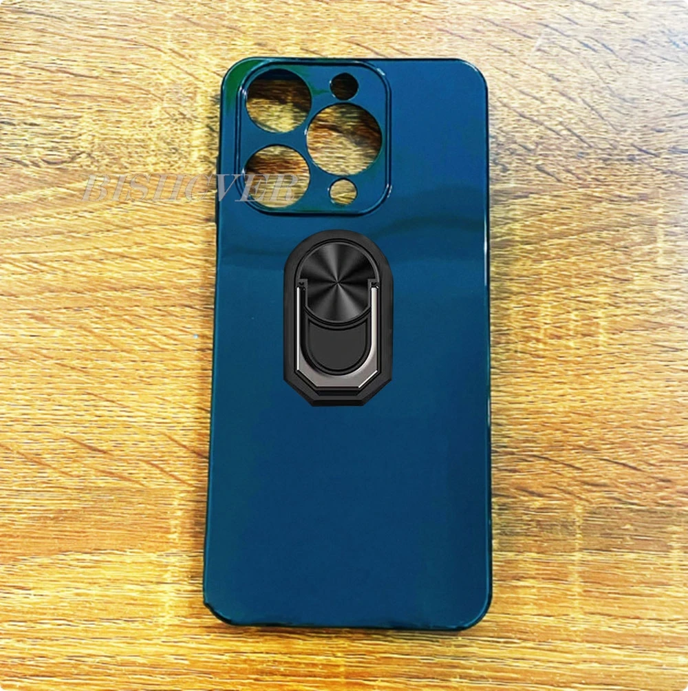 Enhanced Back Ring Holder Phone Case with TPU Soft Silicone Cover