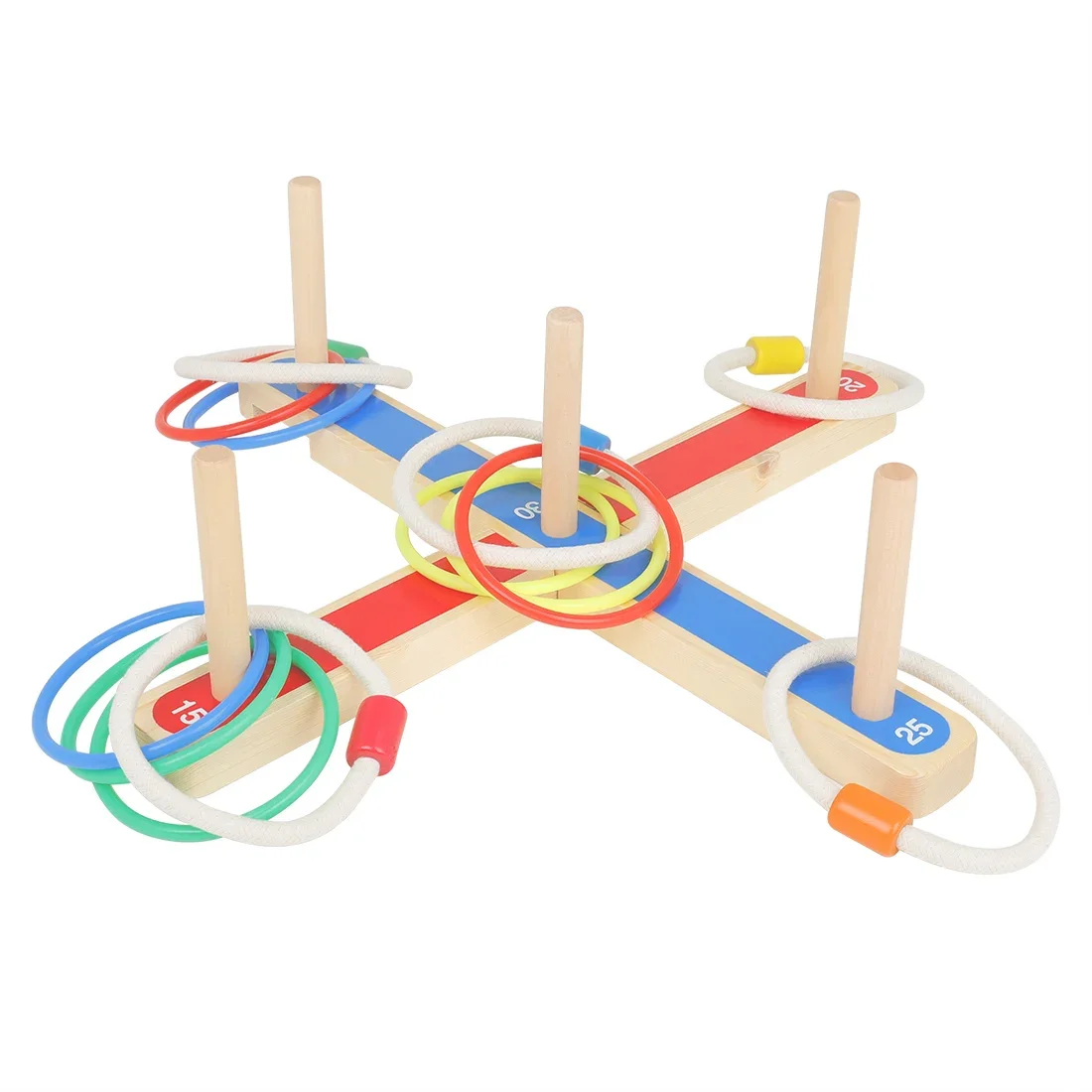 Orff Outdoor Game Toy Hoop Ring Toss Quoits Cross Garden For Children Gift Plastic Ring Throwing Ferrule Funny Kids Sport Toys