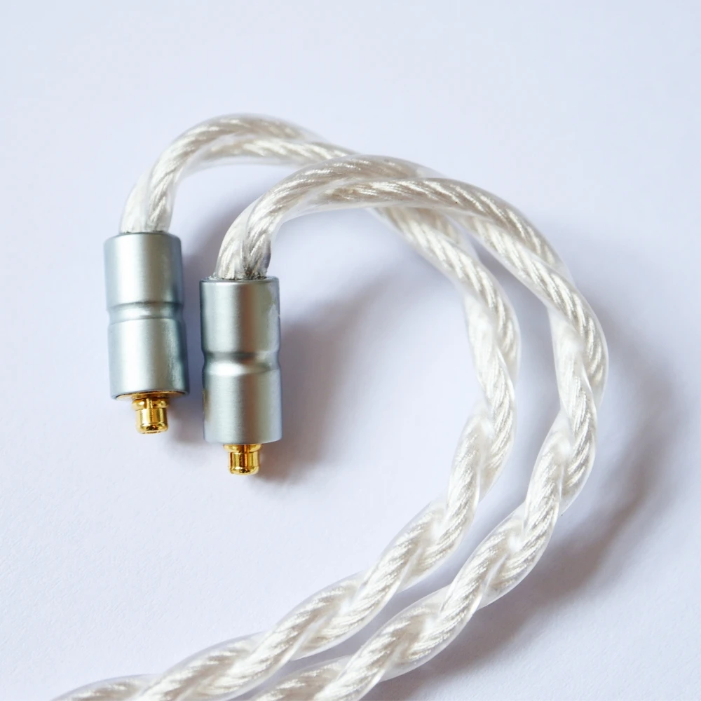 

560 core pure copper silver plated 4-strand Ace high-end earphone upgrade diy wire MMCX socket 3.5 ports