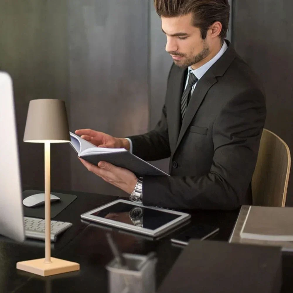 5200mAh USB Aluminum Alloy Desk Lamp LED Rechargeable Table Lights for Bar Living Room Reading Book Wireless Lamp 3