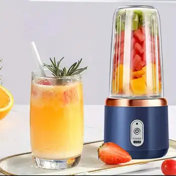 Compact Travel Smoothie Blender: Rechargeable Electric Fruit Juicer Cup with Ice Crushing & Orange Squeezer 3